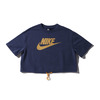 NIKE AS W NSW ICN CLSH TOP SS FT DIFFUSED BLUE/LASER ORANGE CJ2276-491画像