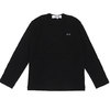 PLAY COMME des GARCONS MENS BLACK HEART WAPPEN LS TEE BLACK画像