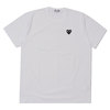 PLAY COMME des GARCONS MENS BLACK HEART WAPPEN TEE WHITE画像