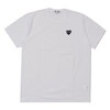PLAY COMME des GARCONS MENS BLACK HEART WAPPEN TEE WHITE画像