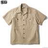 BLUCO STANDARD WORK SHIRTS S/S (BEG-BRN.STP) OL-108-020画像