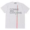 COMME des GARCONS MENS LOGO LINE TEE WHITE画像