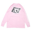 HUF DEATH & TAXES L/S TEE CORAL PINK画像