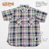 SUGAR CANE SUCKER MADRAS S/S WORK SHIRT SC38435画像