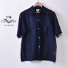 THE CONSPIRES LACED SHORT SLEEVE SHIRT NAVY画像