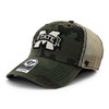 '47 Brand MISSISSIPPI STATE BULLDOGS CLEAN UP TRUCKER MESH CAP GREEN CAMO C-BURNT105GWV-NC画像