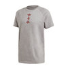 adidas ZENO TEE MIDIUM GRAY HEATHER/SCURLET FS7328画像