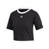 adidas CROP TOP BLACK/WHITE FM2557画像