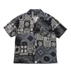 ATMOS LAB × MANASTASH BANDANA PATCHWORK OPENCOLLAR SHIRT BLACK AL20S-TP02画像