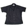 INDIVIDUALIZED SHIRTS SHORT SLEEVE ATHLETIC FIT TWILL CAMP COLLAR SHIRTS black画像