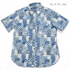 衣櫻 Lot.SA-1334 ムラ糸クロス素材 半袖レギュラーシャツ "さまざまな文様のパッチワークプリント" SA1334画像