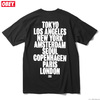 OBEY BASIC TEE "OBEY INTERNATIONAL CITIES" (BLACK)画像