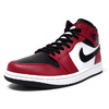 JORDAN BRAND AIR JORDAN 1 MID "CHICAGO BLACK TOE" BLACK/BLACK/GYM RED 554724-069画像