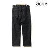 SCYE BASICS SELVEGE BLACK DENIM LOOSE FIT STRAIGHT JEANS 5120-83556画像