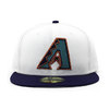 NEW ERA ARIZONA DIAMONDBACKS 59FIFTY FITTED CAP WHITE-PURPLE FUF006856画像