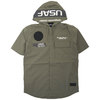 AVIREX SS STRETCH HOOD ZIP SHIRT OLIVE 6105092-75画像