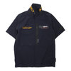 AVIREX SS STRETCH STAND ZIP SHIRT NAVY 6105093-87画像