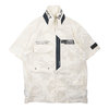 AVIREX SS STRETCH STAND ZIP SHIRT WHITE CAMO 6105093-801画像