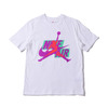 JORDAN BRAND AS M J JM CLASSICS HBR SS CREW WHITE/VIVID PURPLE/INFRARED 23 CU9571-101画像
