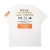 AVIREX SS SHEETING WAPPEN T-SHIRT SR-71 WHITE 6103413-01画像