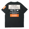 AVIREX SS SHEETING WAPPEN T-SHIRT SR-71 BLACK 6103413-09画像