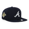 NEW ERA ATLANTA BRAVES 9FIFTYICON CHAMPS ORIGINAL FIT SNAPBACK CAP NAVY EA12478451画像