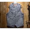 SUGAR CANE FICTION ROMANCE “8oz. INDIGO PIN CHECK WORK VEST SC14599画像