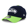NEW ERA SEATTLE SEAHAWKS 9FORTY ADJUSTABLE CAP NAVY-LIME GREEN NR11365832画像