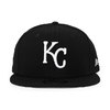 NEW ERA KANSAS CITY ROYALS 9FIFTY SNAPBACK CAP BLACKOUT NR11591049画像