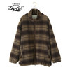 GOLD ALPACA WOOL SHAGGY CHECK TRACK JACKET GL14660画像