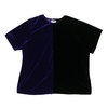 AWESOME BOY × Ichiryu made Original Remake Velor Tee PURPLE BLACK画像