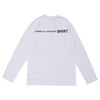 COMME des GARCONS SHIRT Plain With Back Logo L/S Tee WHITE画像