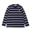 THE NORTH FACE L/S MULTI BORDER TEE AVIATOR NAVY NT82031画像