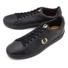 FRED PERRY SPENCER LEATHER BLACK/METALLIC GOLD B8250-102画像