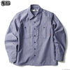 BLUCO STANDARD WORK SHIRTS L/S (GRY-NVY.STP) OL-109-020画像