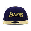 NEW ERA LOS ANGELES LAKERS 9FIFTY SNAPBACK CAP PURPLE GOLD NELAL195画像