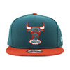 NEW ERA CHICAGO BULLS 9FIFTY SNAPBACK CAP AQUA ORANGE NECHB434画像