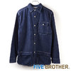 FIVE BROTHER DENIM BIG POCKET SHIRTS V.BLUE 151859画像