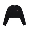GUESS LS CREW NECK CROP SWEATSHIRT BLACK W0GI63R4BD2-JBL画像