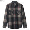 Brixton BOWERY L/S FLANNEL (HEATHER GREY/CHARCOAL)画像