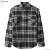 Brixton BOWERY L/S X FLANNEL (BLACK/CHACOAL)画像