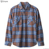 Brixton BOWERY L/S X FLANNEL (WASHED BROWN/MINERAL BLUE)画像