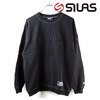 SILAS × RUSSELL PIGMENT DYE SWEAT CREW BLACK 110203012006画像