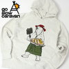 go slow caravan 空紡糸裏毛 ホットサンドアニマルプリントプルパーカ (MENS) 342602画像
