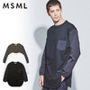 MSML DIFFERENT MATERIAL LONG SLEEVE CUTSEW M21-02L5-CL01画像