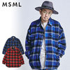 MSML WOOL CHECK SHIRT JACKET M11-02L5-JK03画像
