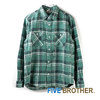 FIVE BROTHER HEAVY FLANNEL WORK SHIRTS GREEN 152060画像
