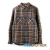 FIVE BROTHER HEAVY FLANNEL WORK SHIRTS BROWN 152060画像