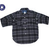 POST OVERALLS 3205 E-Z CRUZ-R2 COTTON FLANNEL SHIRTS black x grey画像
