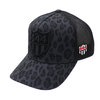 YOSHINORI KOTAKE DESIGN × BARNEYS NEWYORK LEOPARD 444LOGO SPANGLE MESH CAP BLACK画像